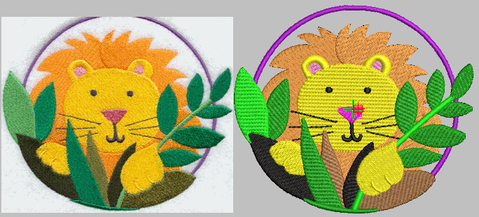 Cute Lion embroidery designs